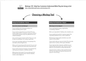 Mockup Tool Checklists